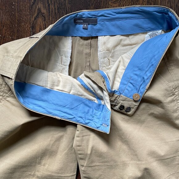 Vince Womens Classic Chino Stretch Khaki Mid Rise Pants-Size 6 - Picture 4 of 11